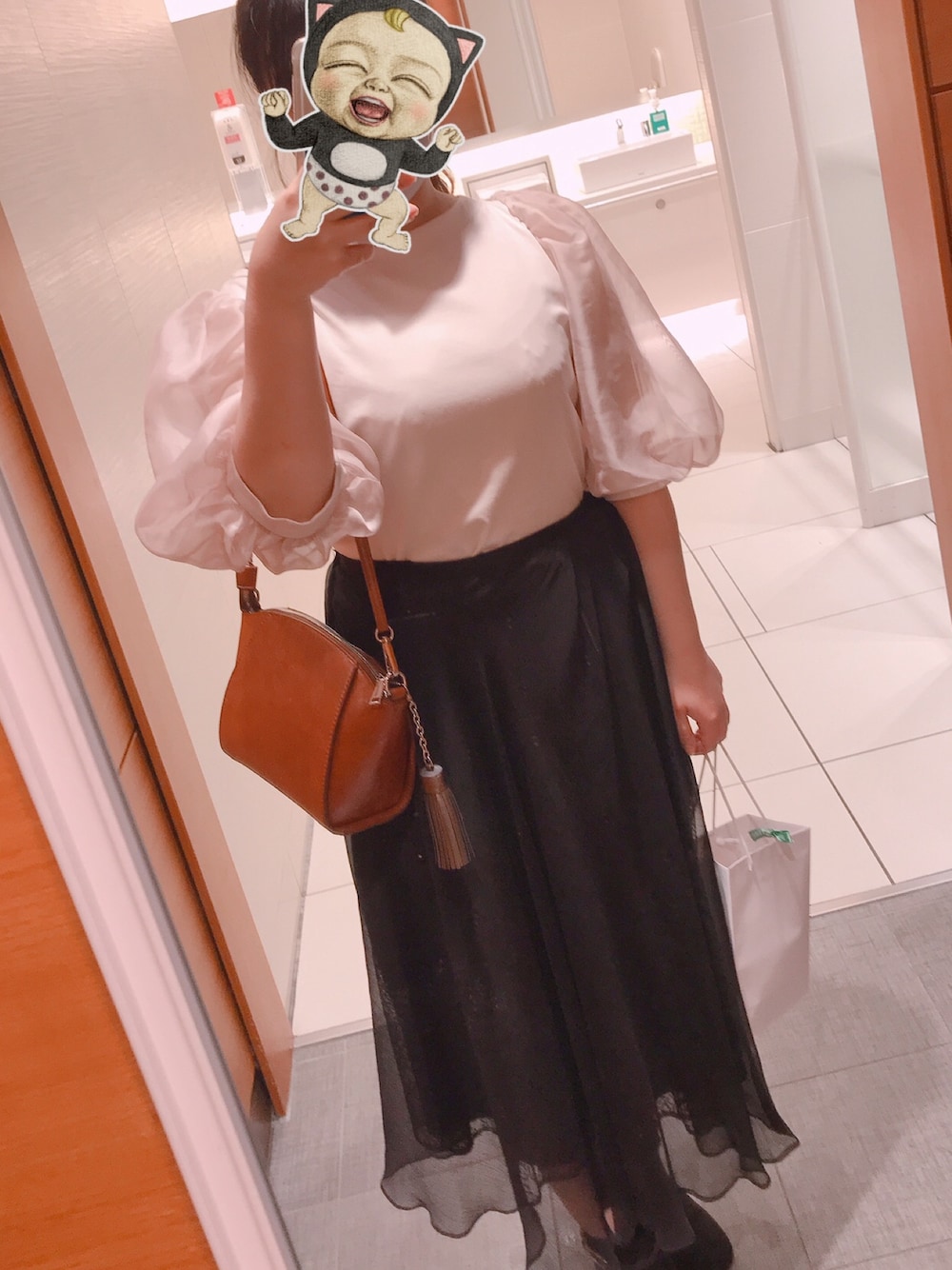 CELFORD（セルフォード）の「シアースリーブコンビカットソー（Tシャツ
