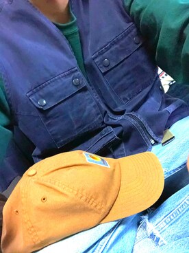 poteさんの「Carhartt (カーハート) /Workwear Pocket Long-Sleeve T-Shirts ワーカーポケットロングスリーブTシャツ」を使ったコーディネート