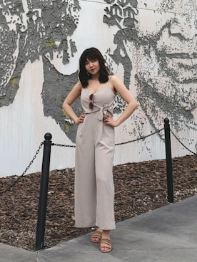 「simple」｜「アイテム（オールインワン・サロペット）」を使った、Cathy W.さん（レディース・155cm）の春コーディネート
