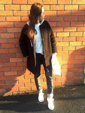 「CONVERSE（コンバース）のCONVERSE コンバース ジャック パーセル / JACK PURCEL（スニーカー）」を使った、asamiiiinさん（レディース・160cm）の冬コーディネート