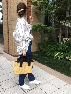 「CONVERSE（コンバース）のCONVERSE コンバース ジャック パーセル / JACK PURCEL（スニーカー）」を使った、asamiiiinさん（レディース・160cm）の春コーディネート