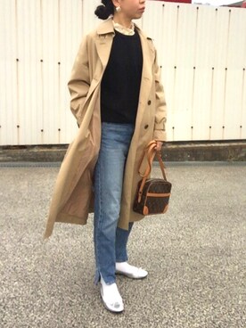 「URBAN RESEARCH Sonny Label（アーバンリサーチサニーレーベル）のアイテム（トレンチコート）」を使った、asamiiiinさん（レディース・160cm）の春コーディネート