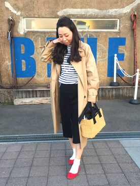 「URBAN RESEARCH Sonny Label（アーバンリサーチサニーレーベル）のアイテム（トレンチコート）」を使った、asamiiiinさん（レディース・160cm）の春コーディネート