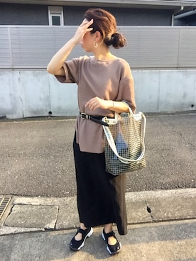 「FRAMeWORK（フレームワーク）のアイテム」を使った、asamiiiinさん（レディース・160cm）の夏コーディネート