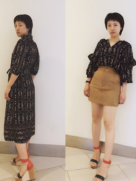 Sly スライ のシャツワンピース ブラウン系 を使った人気ファッションコーディネート Wear