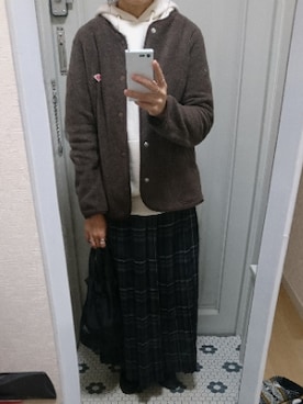 「グレゴリー」｜「アイテム（ノーカラージャケット）」を使った、komeriさん（レディース・158cm）の冬コーディネート