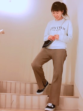 「rhythm（リズム）のアイテム」を使った、ゆゆさん（レディース・161cm）の春コーディネート