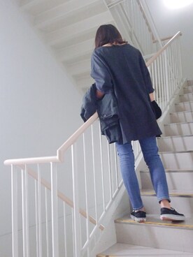 「YANUK（ヤヌーク）のアイテム（ジャケット/アウター）」を使った、ゆゆさん（レディース・161cm）の秋コーディネート