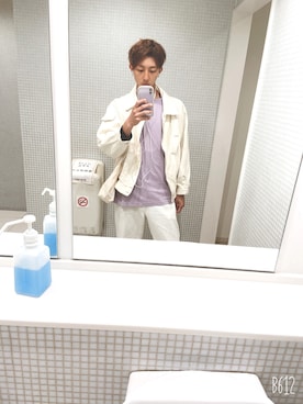 「CASPER JOHN（キャスパージョン）のアイテム（デニムジャケット）」を使った、しゅーやさん（メンズ・182cm）の春コーディネート
