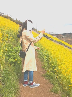 「シフォンブラウス」｜「アイテム（その他）」を使った、naco🍩さん（レディース・160cm）の春コーディネート