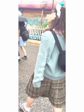 「Daniel Wellington（ダニエルウェリントン）の販売終了クラシックペティット アッシュフィールド32mm（アナログ腕時計）」を使った、naco🍩さん（レディース・160cm）の秋コーディネート