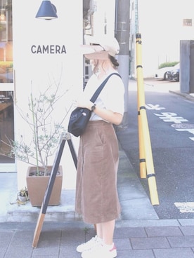 「Daniel Wellington（ダニエルウェリントン）の販売終了クラシックペティット アッシュフィールド32mm（アナログ腕時計）」を使った、naco🍩さん（レディース・160cm）の秋コーディネート