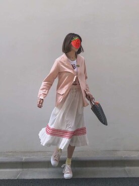 「CONVERSE（コンバース）のアイテム（アクセサリー）」を使った、Alisa longさん（レディース・156cm）の夏コーディネート