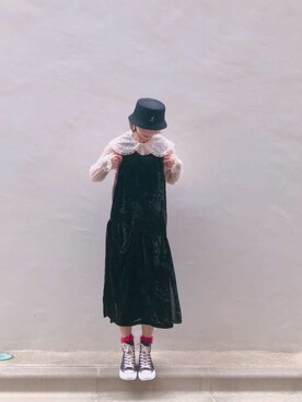 「CONVERSE（コンバース）のアイテム（アクセサリー）」を使った、Alisa longさん（レディース・156cm）の夏コーディネート