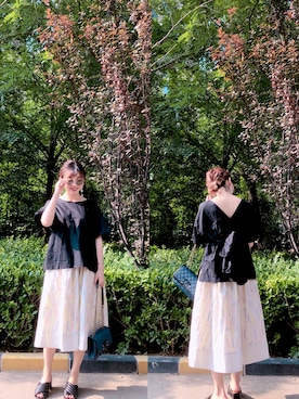 「BEAMS（ビームス）のアイテム（パンプス）」を使った、Alisa longさん（レディース・156cm）の夏コーディネート