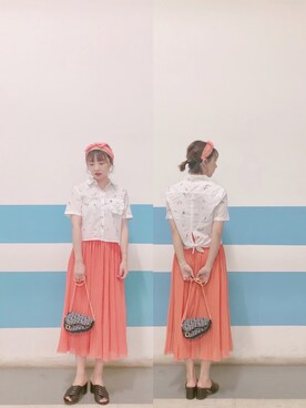 「BEAMS（ビームス）のアイテム（パンプス）」を使った、Alisa longさん（レディース・156cm）の夏コーディネート