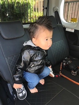 「Birthday（バースデイ）のアイテム（その他アウター）」を使った、子猿コ−デさん（キッズ・74cm）の夏コーディネート
