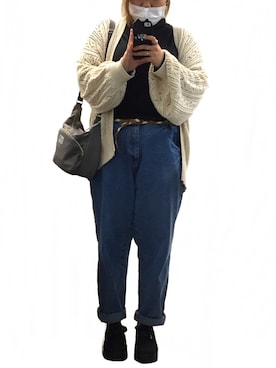 「LARU（ラル）のアイテム」を使った、ミケさん（レディース・156cm）の冬コーディネート