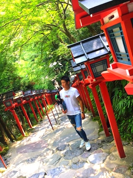 「貴船神社」｜ToMさん（メンズ・178cm）の秋コーディネート
