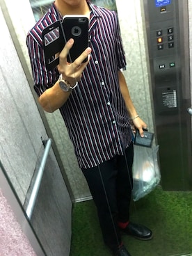 「Guess（ゲス）のアイテム（腕時計）」を使った、ToMさん（メンズ・178cm）の夏コーディネート