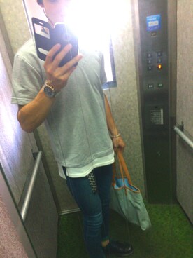 「Guess（ゲス）のアイテム（腕時計）」を使った、ToMさん（メンズ・178cm）の夏コーディネート