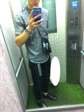 「Guess（ゲス）のアイテム（腕時計）」を使った、ToMさん（メンズ・178cm）の夏コーディネート