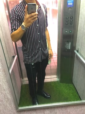 「Guess（ゲス）のアイテム（腕時計）」を使った、ToMさん（メンズ・178cm）の秋コーディネート