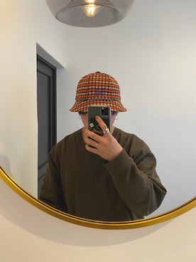 「21ss」｜「アイテム（帽子）」を使った、kohei0001さん（メンズ・163cm）の冬コーディネート