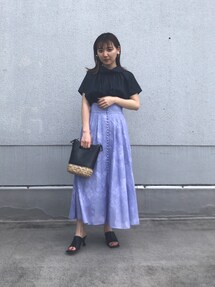 Ameri（アメリ）の「MEDI LAMP EMBROIDERY SKIRT（スカート