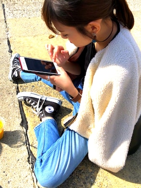 「アイテム（ピアス（両耳用））」を使った、💜リナ💜さん（レディース・151cm・20代）の春コーディネート