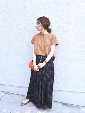 「SHIPS（シップス）のアイテム（ピアス（両耳用））」を使った、naoさん（レディース・156cm）の夏コーディネート