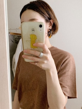 「STORES.jp（ストアーズドットジェーピー）のアイテム（Tシャツ/カットソー）」を使った、naoさん（レディース・156cm）の春コーディネート