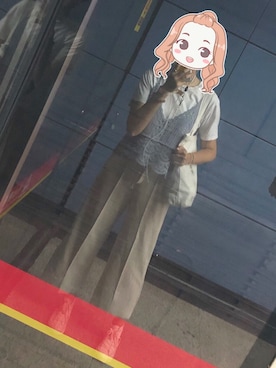 「DW（ディーダブリュー）のアイテム（アクセサリー）」を使った、石小胖さん（レディース・168cm）の夏コーディネート