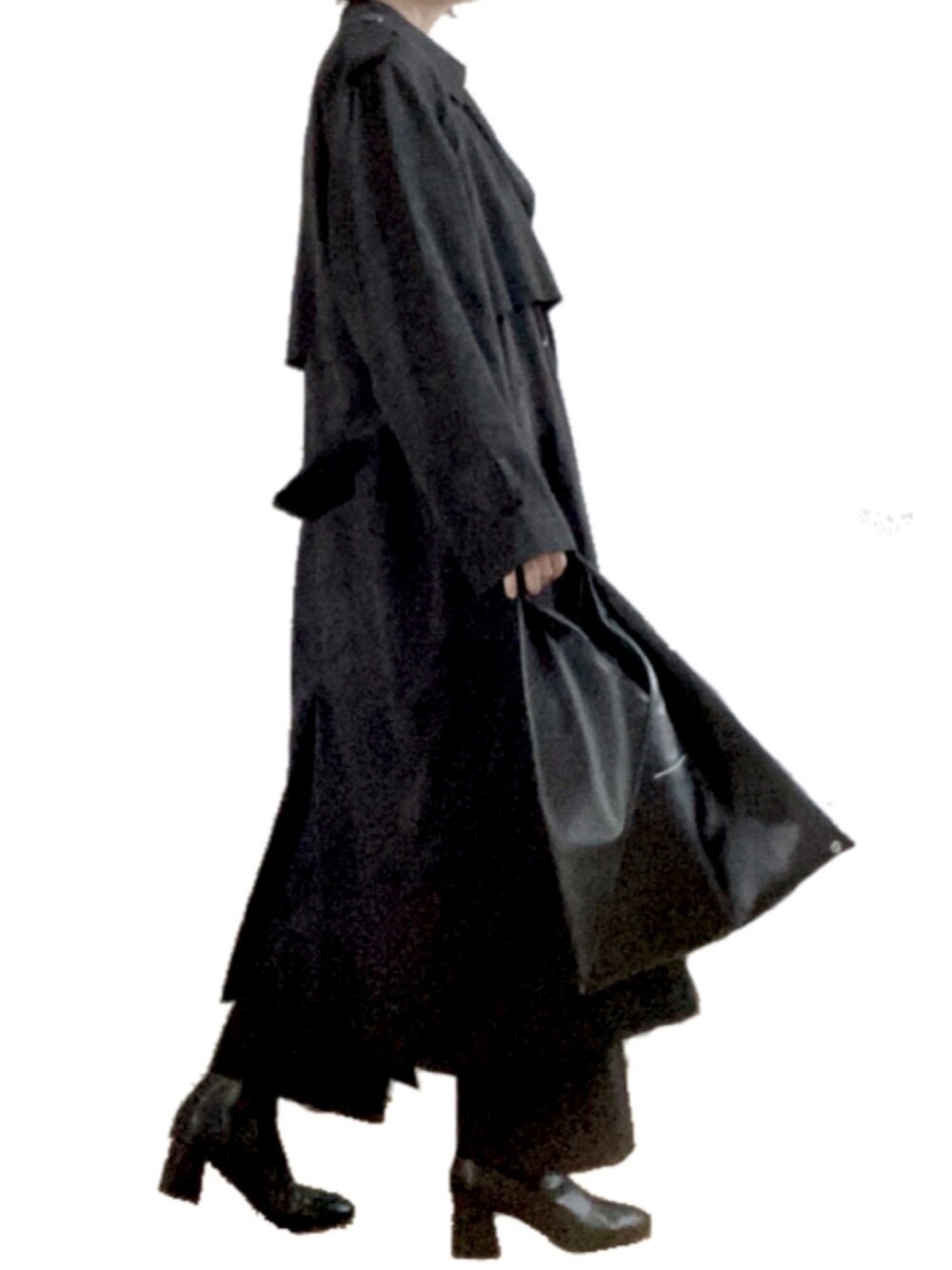perverze trench coat トレンチコート 予約商品] WOOL GABARDINE OVERSIZED MAXI TRENCH COAT | ウール