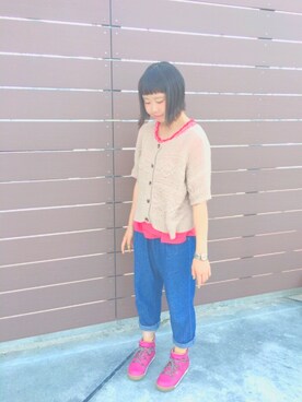 「SM2（エスエムツー）のアイテム（トップス）」を使った、ばななさん（レディース・158cm・10代）の秋コーディネート