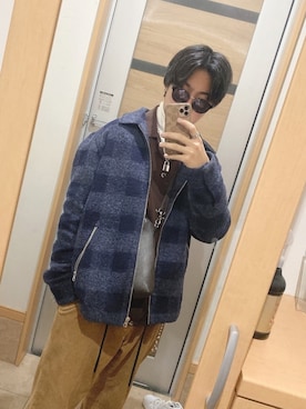 「H&M（エイチ・アンド・エム）のアイテム（ブルゾン）」を使った、FUBUKIさん（メンズ・172cm）の秋コーディネート