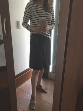 「Düsseldorfのアイテム（その他パンツ、ブラック系）」を使った、キャロラインさん（レディース・166cm）の春コーディネート