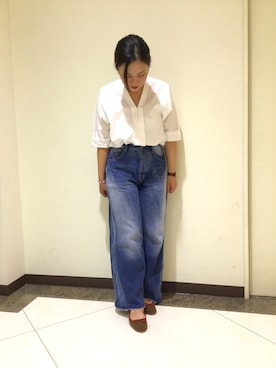 「シロシャツ」｜ORientalTRaffic 大船ルミネウィング店さん（レディース・158cm）の夏コーディネート