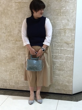 「しまむら（シマムラ）のアイテム（パンツ）」を使った、ORientalTRaffic 大船ルミネウィング店さん（レディース・158cm）の春コーディネート