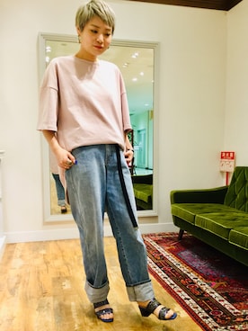 「agnes b.（アニエスベー）のアイテム（アナログ腕時計）」を使った、ORientalTRaffic 大船ルミネウィング店さん（レディース・158cm）の春コーディネート
