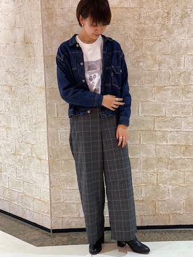 「BEAMS BOY（ビームスボーイ）のアイテム（デニムジャケット）」を使った、ORientalTRaffic 大船ルミネウィング店さん（レディース・158cm）の秋コーディネート