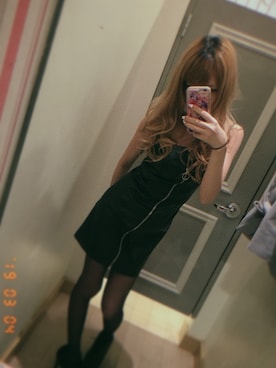 「レザー」｜「アイテム（ブーティ）」を使った、riiiさん（レディース・156cm）の春コーディネート