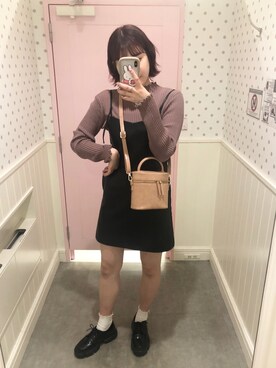 Heather ヘザー の フェイクレザーミニワンピース 5140 ワンピース Wear