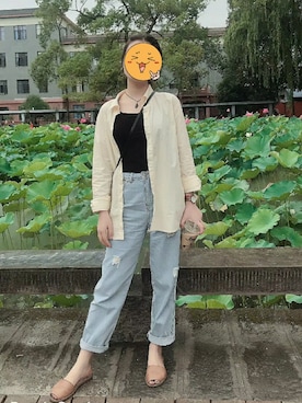 「ONLY（オンリー）のアイテム（パンツ）」を使った、尹YY_さん（レディース・162cm）の夏コーディネート