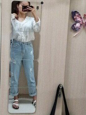 「ONLY（オンリー）のアイテム（パンツ）」を使った、尹YY_さん（レディース・162cm）の夏コーディネート