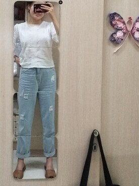 「ONLY（オンリー）のアイテム（パンツ）」を使った、尹YY_さん（レディース・162cm）の秋コーディネート