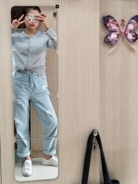 「ONLY（オンリー）のアイテム（パンツ）」を使った、尹YY_さん（レディース・162cm）の秋コーディネート