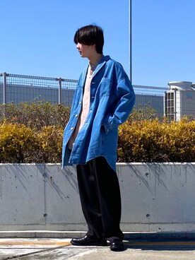 「JUNRED（ジュンレッド）のアイテム（デニムジャケット）」を使った、Ryotaさん（メンズ・173cm）の春コーディネート