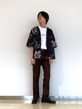 「JUNRED（ジュンレッド）のアイテム（パンツ）」を使った、Ryotaさん（メンズ・173cm）の夏コーディネート