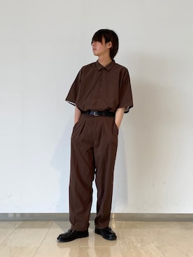 「JUNRED（ジュンレッド）のアイテム（パンツ）」を使った、Ryotaさん（メンズ・173cm）の夏コーディネート